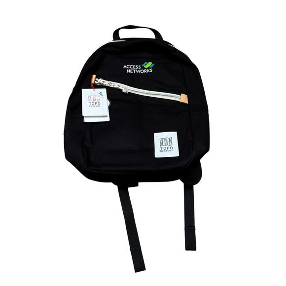 NWT Topo Designs Light Pack Black Canvas Backpack Daypack Embroidered - Picture 1 of 9